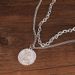 Queen's Head, Necklace, Pendant, Female Silver Plated Round Sign, Korean Version, Personalized, Trendy, Simple, Student_ipsvogv.com