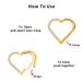 G23 Titanium Nose Ring PVD Layer Daith Heart Earring Hoop Helix Rings Hinged Segment Cartilage Tragus Hoop with Clear CZ_ipsvogv.com