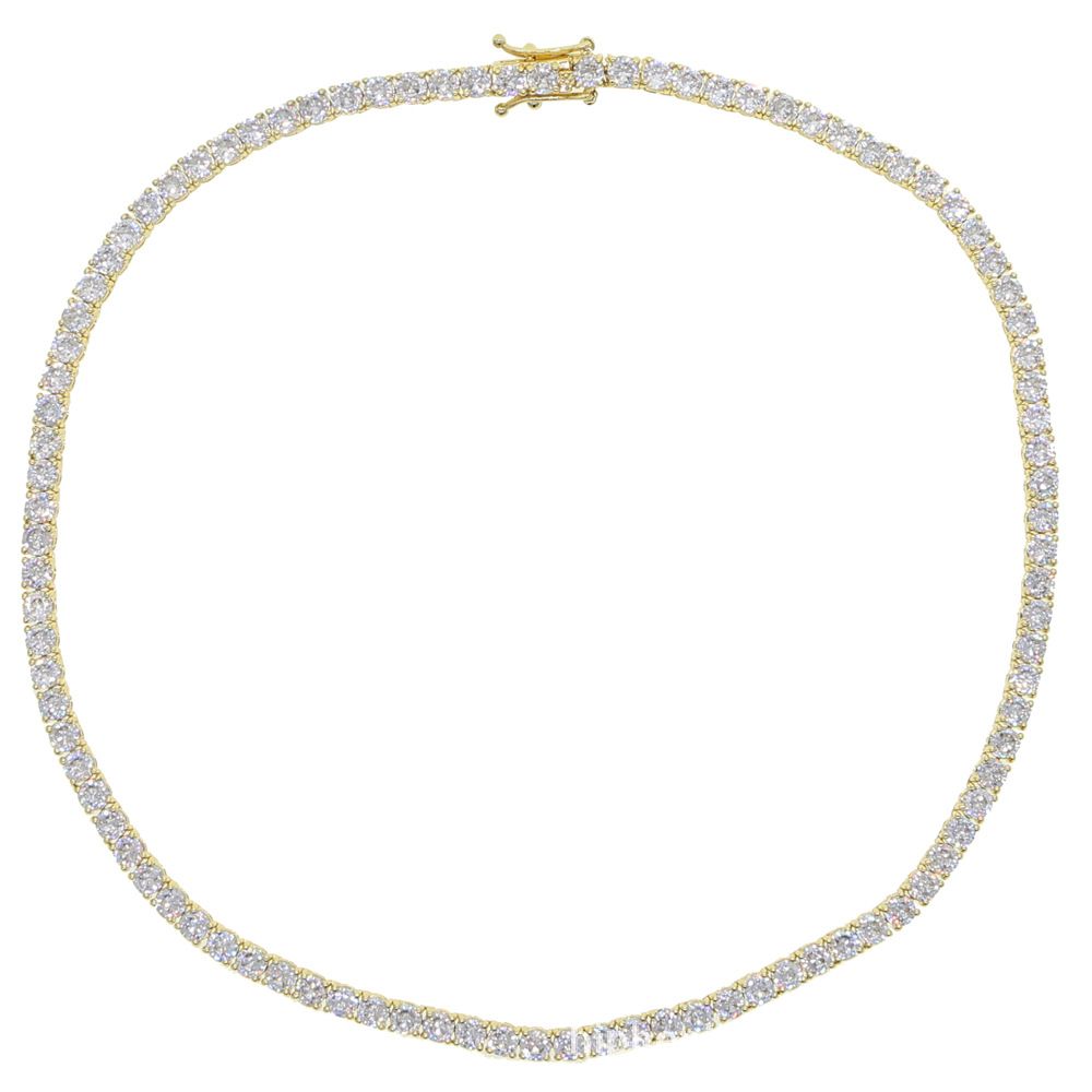 4mm Zircon Tennis Chain Hip Hop New Stone Inlaid Couple Necklace_ipsvogv.com
