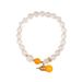 Naural Pure Body Whie Crysal Yellow Jade Marrow Gourd Pendan Bracele, Niche New Chinese Syle Fresh Women's_ipsvogv.com