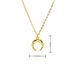 Plated Crescent Moon Pendant Necklace - Copper Base With Color Protection, Elegant Travel Jewelry For Women_ipsvogv.com