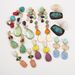Wind personality acrylic alloy resin for women ZA, light luxury and high-end, water droplet geometric color earrings_ipsvogv.com