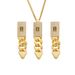 Pendants & Charms New Stainless Steel S Buckle Necklace Earrings Set Female Personality Fashion Trend Micro Inlaid Zircon Hip Hop Jewelry_ipsvogv.com