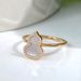 Kirin Gourd Thick Plated Rose Gold Mini Small Diamond Set Red Agate White Fritillary Food Ring For Women_ipsvogv.com
