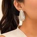 Design metal glossy water drop bean earrings female geometric love fold earrings earrings_ipsvogv.com