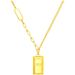 Hot Selling Billionaire Small Brick Necklace, Titanium Steel Gold Pendant, Gold-plated High-end Non Fading Collarbone_ipsvogv.com