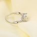 Celtic Knot Square Zircon Plated White Gold Ring Classic Simple Engagement Women's Ring_ipsvogv.com