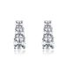 Dazzling Three Diamond Moissanite Earrings S925 Silver Long Moissanite Earrings Light Luxury Atmosphere All Match_ipsvogv.com