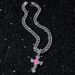 New Rose Pendant Hip Hop Creative Personalized Cross Necklace_ipsvogv.com