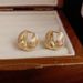 French Style Fashion Simple Metal Geometric Ear Cuffs Niche Light Luxury Versatile High-end Minimalist Earrings_ipsvogv.com
