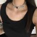 Y2k Sweet And Cool Style White Button Necklace Retro Niche Design High End Exquisite Clavicle Chain Light Luxury Necklace Trend_ipsvogv.com