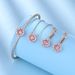 Four Leaf Clover Necklace Rose Gold Five Flower Bracelet Clover Set With Elements Style Crystals_ipsvogv.com