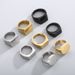Men And Women's Jewelry Laser Logo Engravable Smooth Titanium Steel Ring Geometric Round Stainless Steel Ring Cool Style_ipsvogv.com