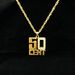Hip Hop Rapper Diamond Studded Commemorative 50cent Gold Pendant Necklace_ipsvogv.com