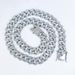 Men’s Jewelry Set Fashion New 13mm Round Flat Bottom Rhinestone Bracelet Cuban Necklace Thick Alloy Original Design Hip Hop Style_ipsvogv.com