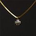 Four Leaf Clover Cross Colored Mother Of Pearl Pendant Autumn And Winter Unisex Simple High End Titanium Steel Sweater Necklace_ipsvogv.com