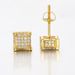 Unisex Square Thread Pins For Men Micro Inlaid Zircon Full Dia Ear Studs Street Fashion Hip Hop Popular Earrings_ipsvogv.com