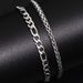 Stainless Steel Twist Chain Two-Piece Set Bracelet Hip-Hop Trendy Men's Accessories_ipsvogv.com