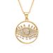 Popular Jewelry Titanium Steel Clavicle Chain Colorful Zircon Eye Pendant Devil's Eye Necklace_ipsvogv.com