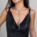 Sexy personality long rhinestone tassel necklace simple temperament fashion retro necklace_ipsvogv.com