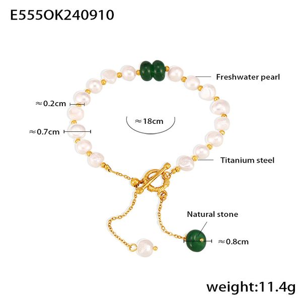 Baroque Natural Stone Freshwater Pearl Bracelet, Women's Niche Temperament, Exquisite Gold Electroplating Bracelet_ipsvogv.com