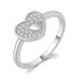 Popular zircon micro inlaid love ring for women, sweet and versatile, simple heart shaped ring_ipsvogv.com