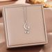 Korean Version Of Ins Style Titanium Steel Necklace, Female Niche Design, Zircon Moon Star Tassel, Internet Famous_ipsvogv.com