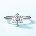 Brilliant Eternal Moissanite Ring S925 Silver Inlaid Moissanite Ring Engagement Simple_ipsvogv.com