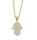 Hip Hop Hamsa Palm Pendant Popular Necklace Full Diamond Trendy Jewelry_ipsvogv.com