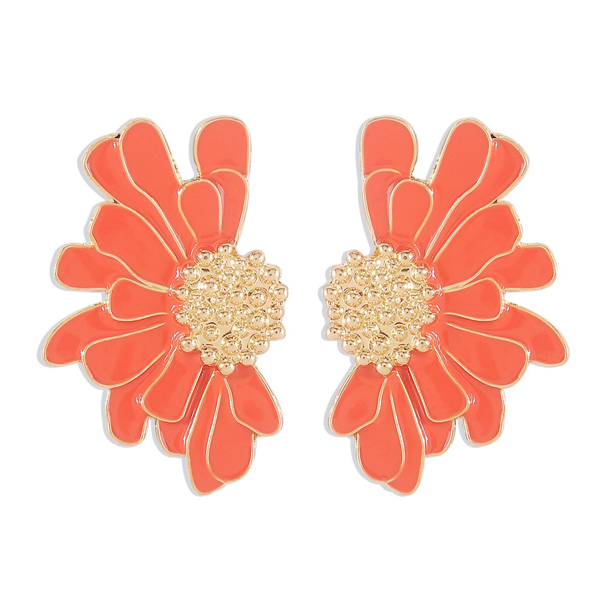 E8418 New Alloy Women's Style Pattern Flower Earrings_ipsvogv.com