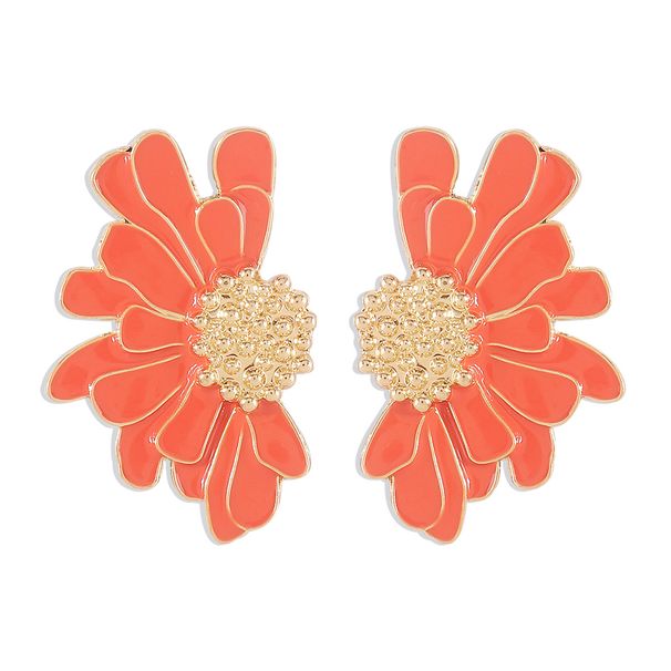 E8418 New Alloy Women's Style Pattern Flower Earrings_ipsvogv.com
