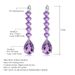 Luxury High Grade Natural Amethyst Earrings, Banquet Matching S925 Silver Inlaid Natural Gemstone Earrings_ipsvogv.com