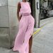 Women's Clothing all match slit slim solid color suit _ipsvogv.com