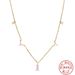 S Pure Silver Stacked Color Diamond Inlaid Collarbone Hot Selling INS High-end Zircon Necklace For Women_ipsvogv.com
