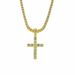 Hot selling diamond studded cross pendant trendy men's hiphop tennis chain necklace, personalized accessory_ipsvogv.com