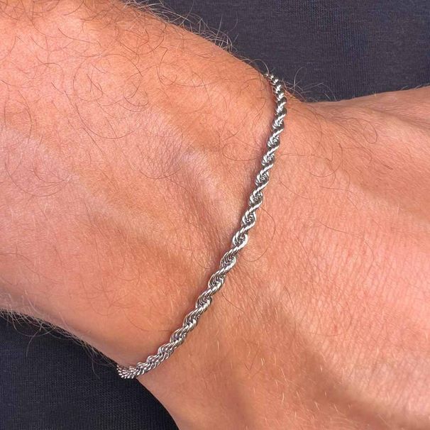 Men's Titanium Steel Six-Sided Polished Cuban Bracelet Simple Personality Jewelry Trendy Cool Accessories_ipsvogv.com