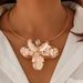 Irregular Petals Pendant Metal Collar Women 2025 Summer Fashion Internet Celebrity Temperament Stage Catwalk With Accessories_ipsvogv.com