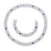 Men's Hip Hop Cuban Link Chain With Colorful Zircon Stones, Stylish Geometric Design, 46cm & 51cm Lengths Fashion Trend Men's Necklace_ipsvogv.com