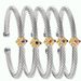 Simple Fashion Diamond Studded Open 5MM Wire Rope Stainless Steel Bracelet_ipsvogv.com