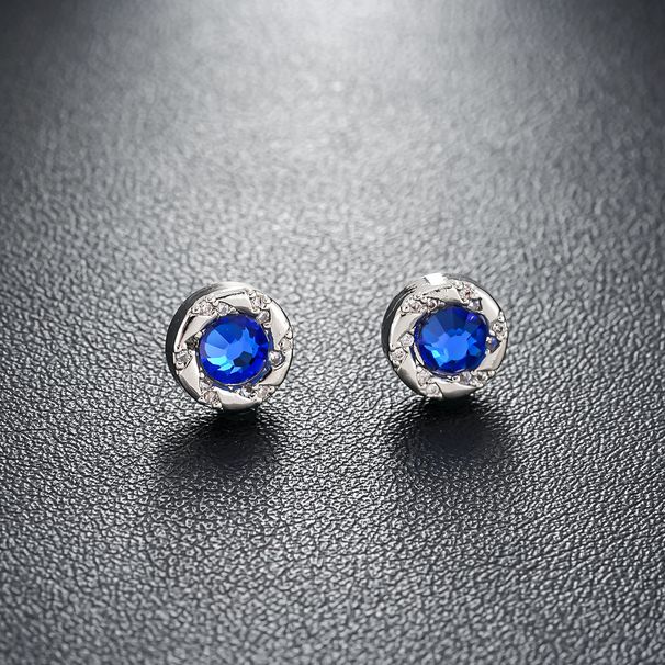 Star Clip Men's Fashion Design Light Luxury Blue Diamond No Hole Magnetic Ear Buckle Women's High End Versatile_ipsvogv.com