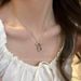 Silver Ribbon Bow Necklace 2024 New Clavicle Chain For Women High-end Simple Niche Neck Accessory_ipsvogv.com