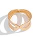 Exaggerated Large Light Surface Hollow Double Ring Bracelet For Women, Featuring Metallic Style, Personalized Geometric_ipsvogv.com