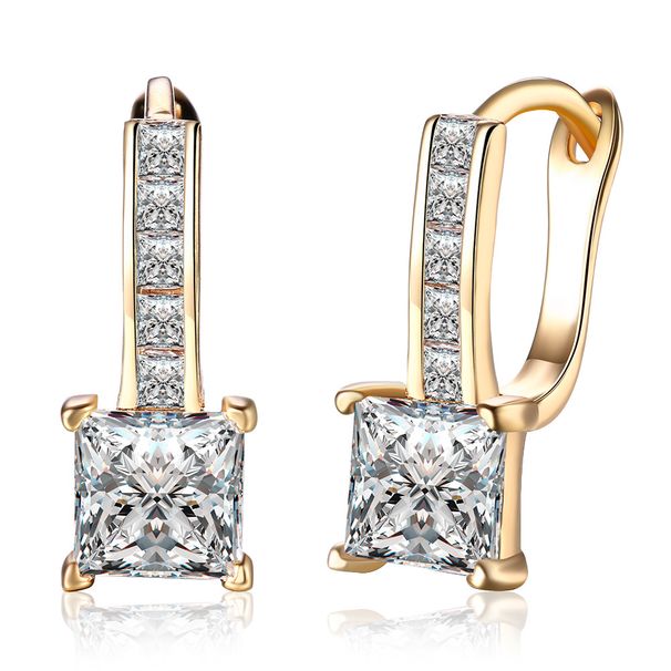 Women's Jewelry Fashion Zircon Earrings K Gold Zircon Accessories_ipsvogv.com