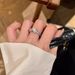 Starry Sky Light Luxury Ring, Elegant And Cold Zircon Finger_ipsvogv.com