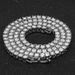 Hip Hop For Men 3mm 4mm Alloy Rhinestone One Row Tennis Chain Gold Silver Simple Versatile Necklace_ipsvogv.com