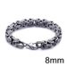 Millimeter Thick Fashion Trendy Men's Titanium Dominant Emperor Chain Stainless Steel Square Buckle Bracelet_ipsvogv.com