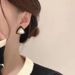 Women's Earrings Triangle pearl earrings female sterling silver green earrings temperament high-grade sense_ipsvogv.com