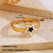 Fashionable And Trendy Stainless Drip Oil Opening Ring, Personalized Hip-hop Genuine Gold Electroplated Titanium Steel_ipsvogv.com