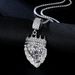 Hip Hop Jewelry Titanium Steel Gold-Plated Diamond-Studded Crown Lion Head Pendant Necklace_ipsvogv.com