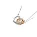 fashion personality interlocking two-color love diamond necklace stainless steel jewelry summer does not fade_ipsvogv.com